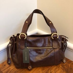 Francesco Biasia Brown Leather Satchel